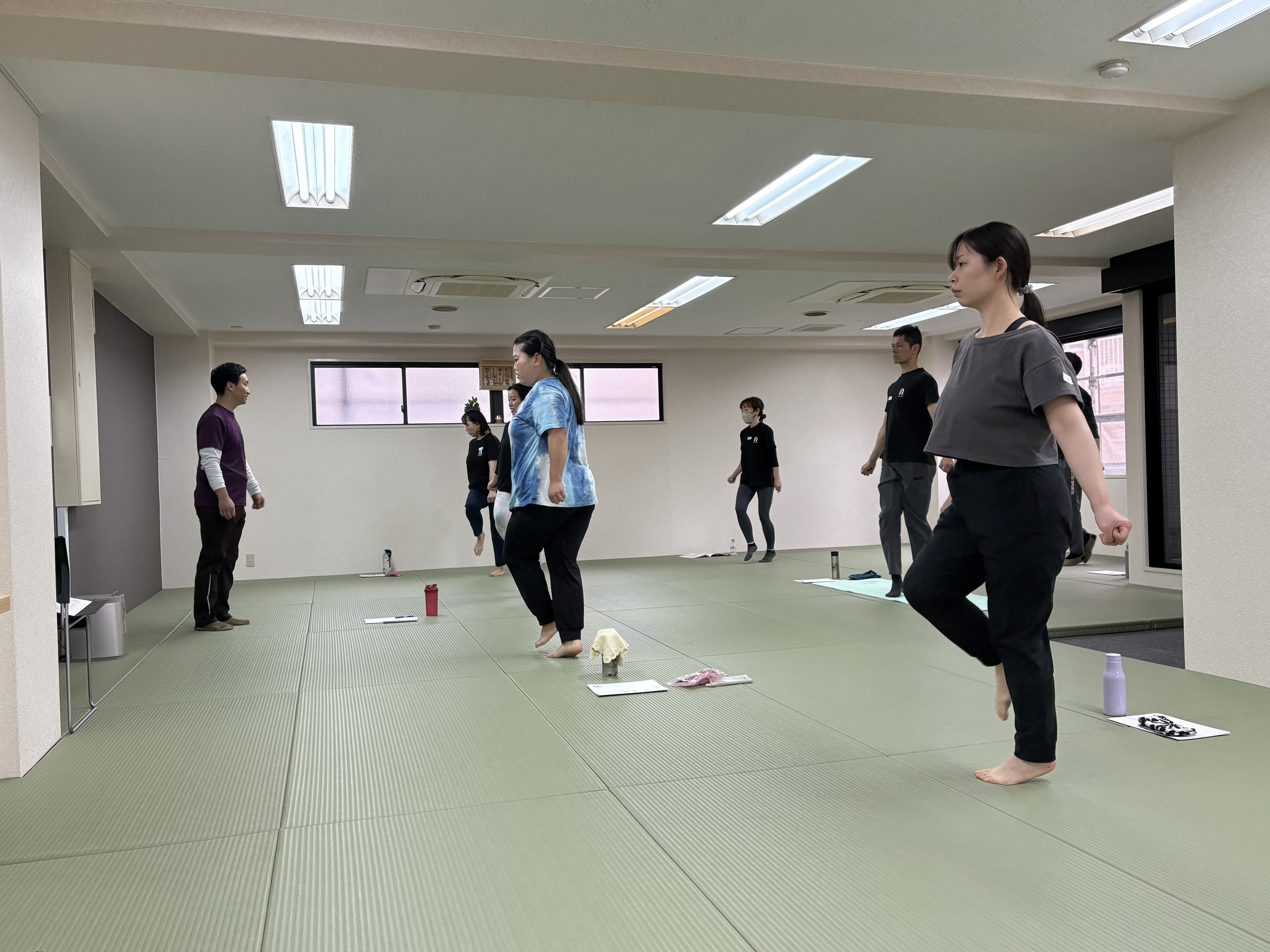 重心を確認している様子